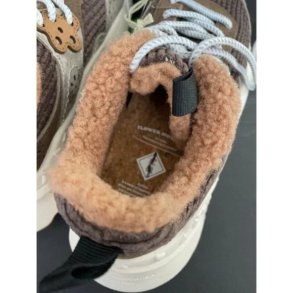 Free People Flower Mountain KOTETSU Sneakers Suede Faux Shearling Size 5.5 36 - Picture 6 of 7